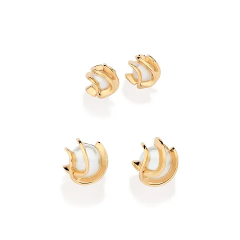 KIT BRINCO BANHADO A OURO 18K COM PÉROLAS SINTÉTICAS - TAM.ÚNICO 527389