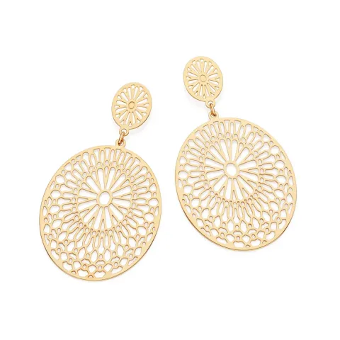Maxi Brinco Arabescos Folheado a Ouro 18k - 527244