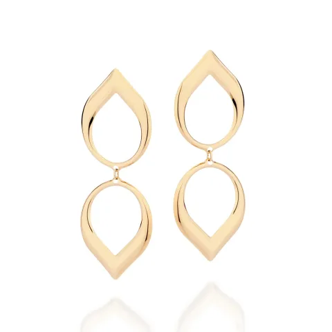MAXI BRINCO GOTAS VAZADO BANHADO A OURO 18K - TAM.ÚNICO 527333