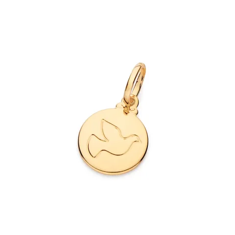 Medalha espírito santo folheado a ouro 18k - 542768