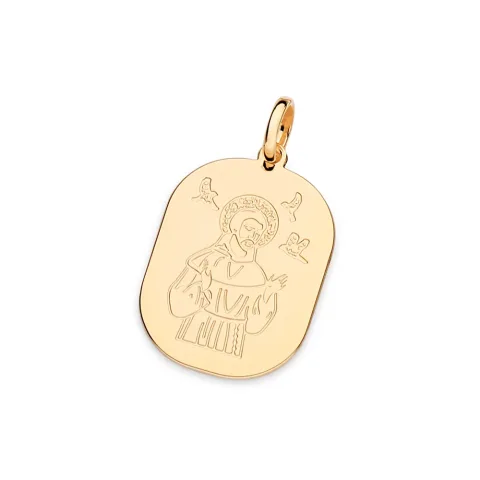 Medalha São Francisco Folheada a Ouro 18k - 542753