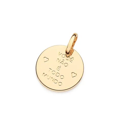 Medalha Você Não é Todo Mundo Banhado a Ouro 18k - tam.único 542807