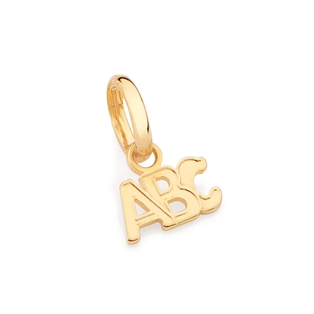 Pingente Abc Folheado a Ouro 18k - 542731