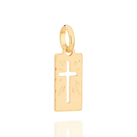 PINGENTE BANHADO A OURO 18K CRUZ - TAM.ÚNICO 540004