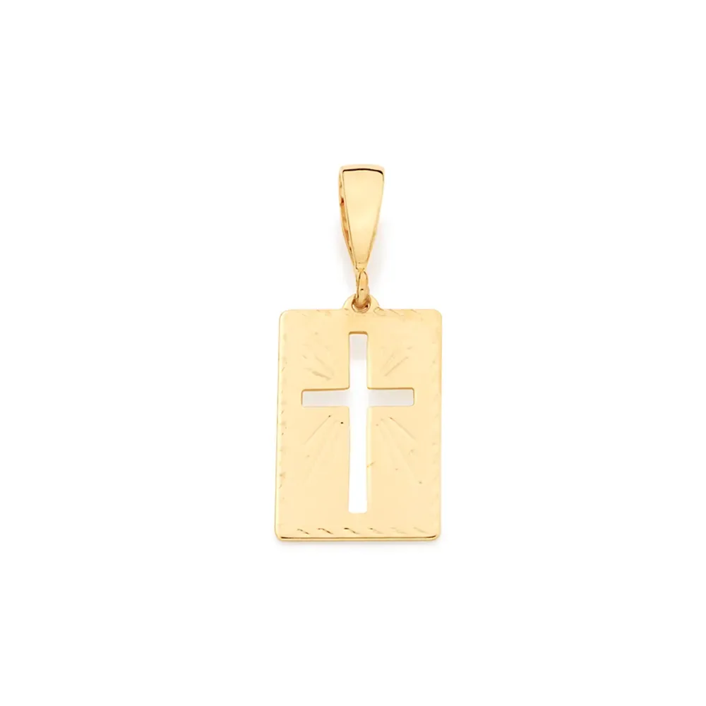 PINGENTE BANHADO A OURO 18K CRUZ - TAM.ÚNICO 540104