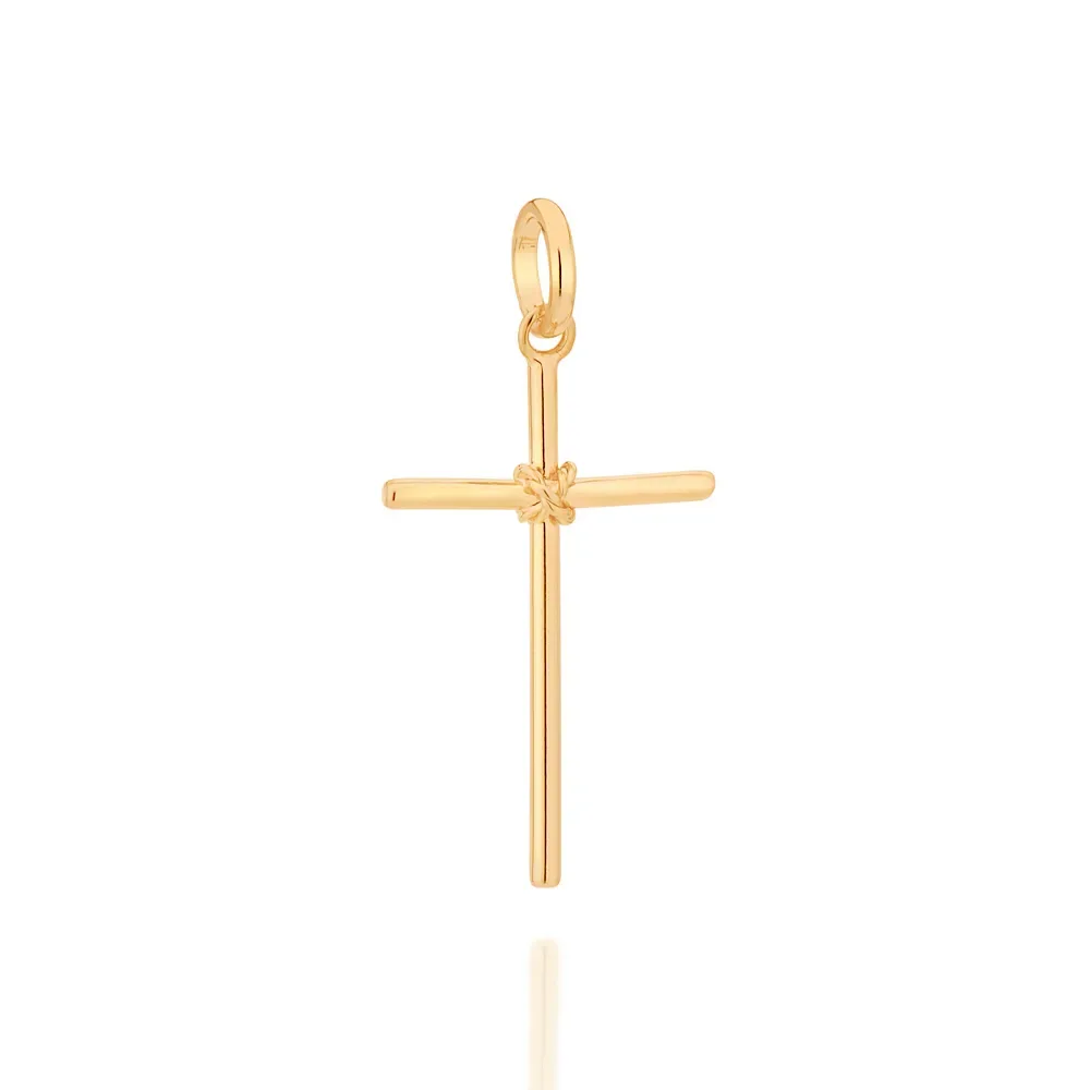 PINGENTE BANHADO A OURO 18K CRUZ - TAM.ÚNICO 540180