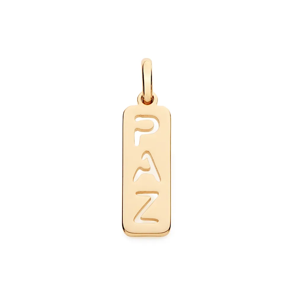 PINGENTE BANHADO A OURO 18K PAZ - TAM.ÚNICO 541932