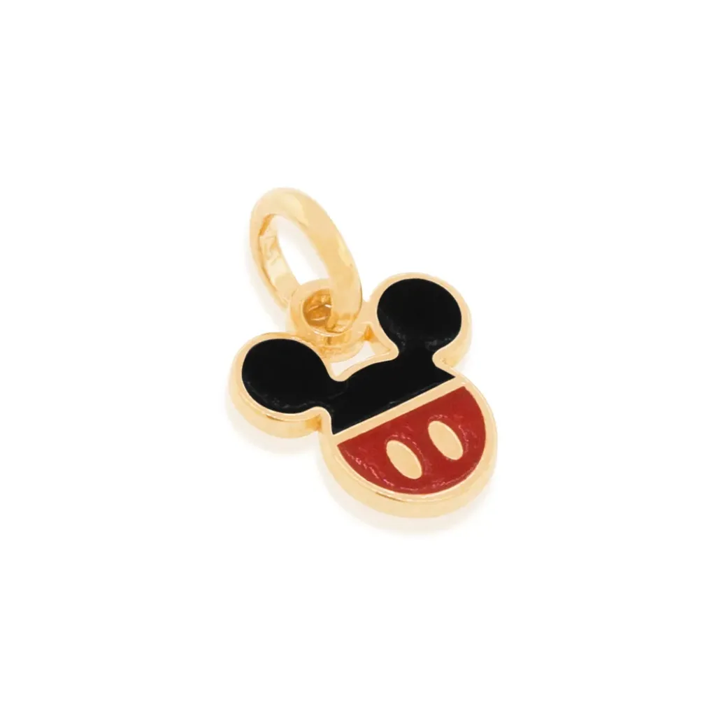 Pingente Bermuda Do Mickey Folheado A Ouro Com Aplicação De Resina - tam.único 542743