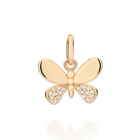 PINGENTE BORBOLETA BANHADO A OURO 18K COM ZIRCÔNIAS - TAM.ÚNICO 542853