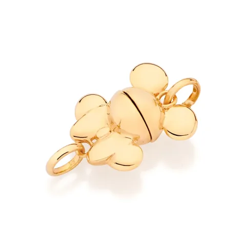 Pingente Cara Metade Mickey e Minnie Banhado a Ouro 18k - tam.único 542839