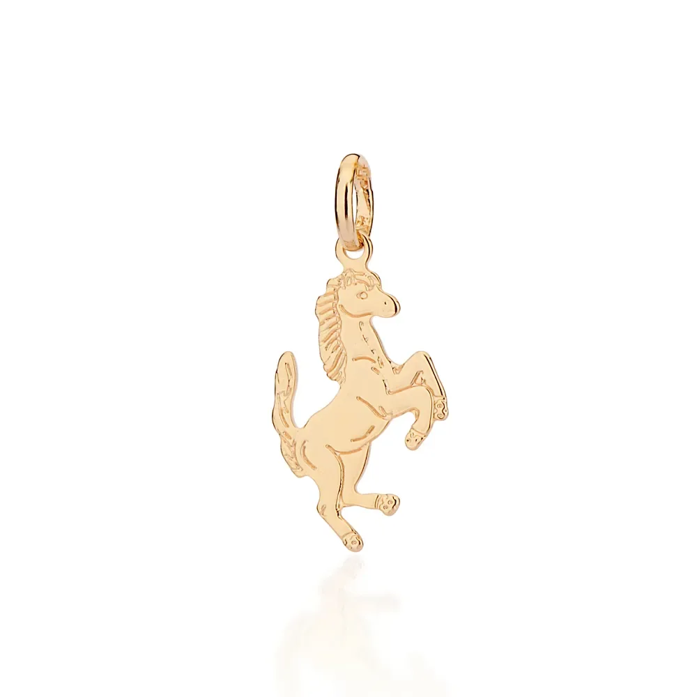 PINGENTE CAVALO BANHADO A OURO 18K - TAM.ÚNICO 542837