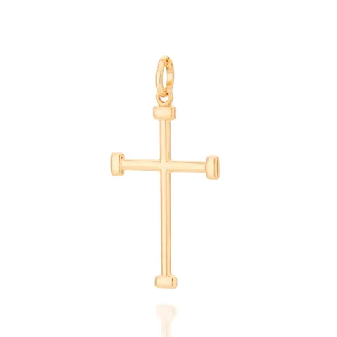 PINGENTE CRUZ BANHADO A OURO 18K - TAM.ÚNICO 542208