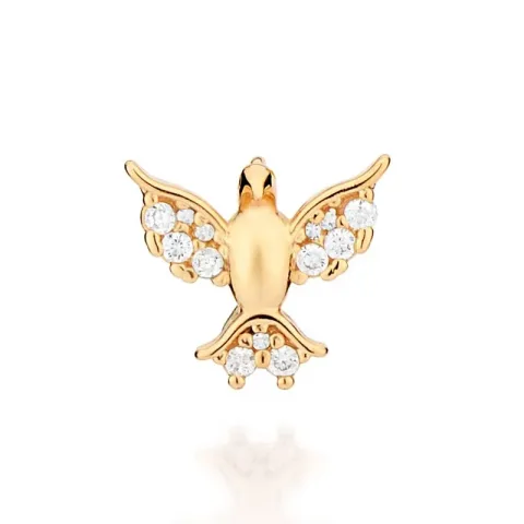 Pingente Espírito Santo Folheado a Ouro 18k Com Zircônias - 542732