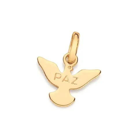 Pingente Espírito Santo Paz Folheado a Ouro - 542648