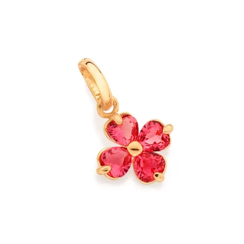 Pingente Flor Folheado A Ouro Com Cristais - tam.único 542726