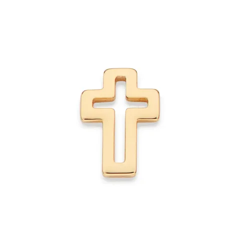 PINGENTE FLUTUANTE CRUZ BANHADO A OURO 18K - TAM.ÚNICO 542896