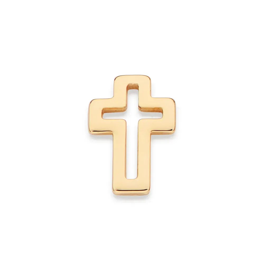 PINGENTE FLUTUANTE CRUZ BANHADO A OURO 18K - TAM.ÚNICO 542896