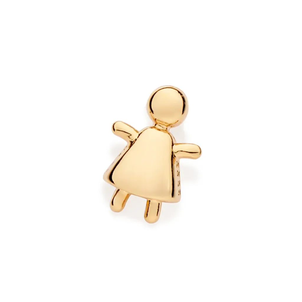 Pingente Menina Banhado A Ouro 18k - tam.único 542808