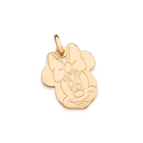 Pingente Rosto Da Minnie Folheado A Ouro - tam.único 542747