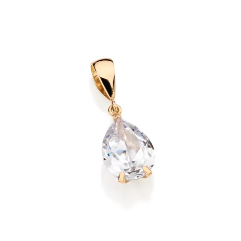 PINGENTE SOLITÁRIO BANHADO A OURO 18K COM ZIRCÔNIA GOTA - TAM.ÚNICO 541191