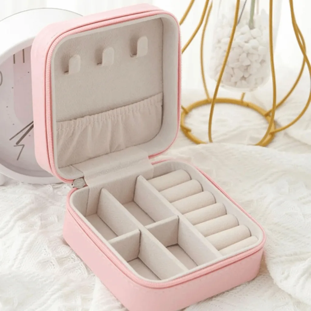 Porta Joias Multi Função / Caixa De Armazenamento Rosa