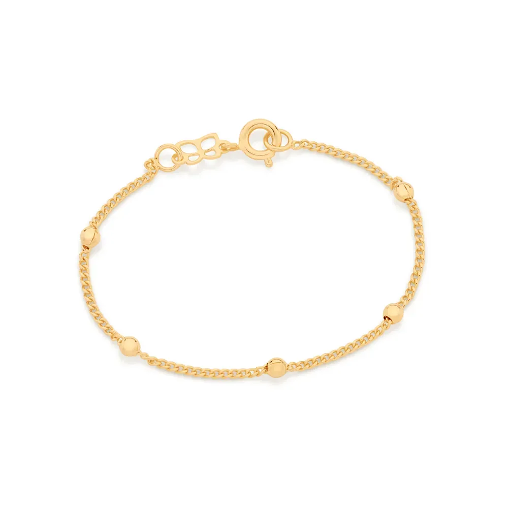 PULSEIRA BANHADA A OURO 18K COM BOLAS 550194
