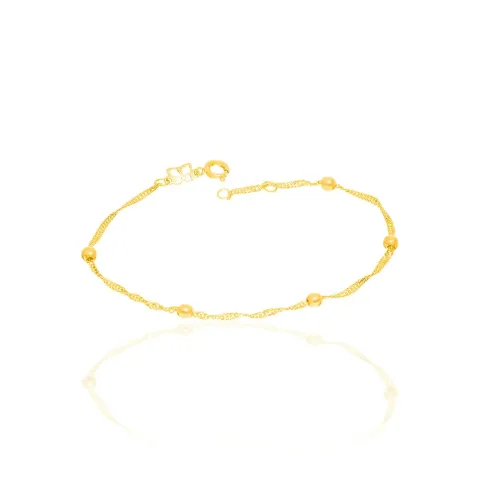 PULSEIRA BANHADA A OURO 18K COM BOLAS - TAM.19 551370