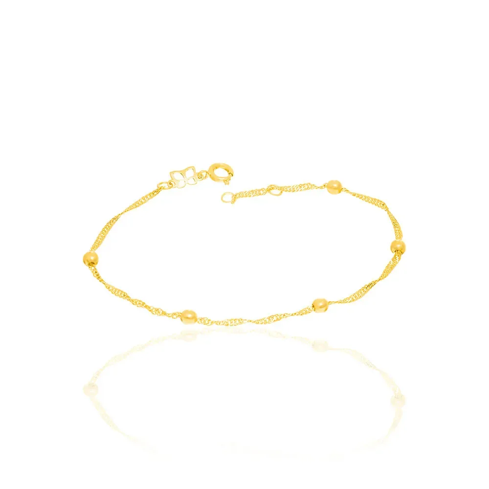 PULSEIRA BANHADA A OURO 18K COM BOLAS - TAM.19 551370