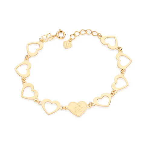 PULSEIRA BANHADA A OURO 18K TAM 19
