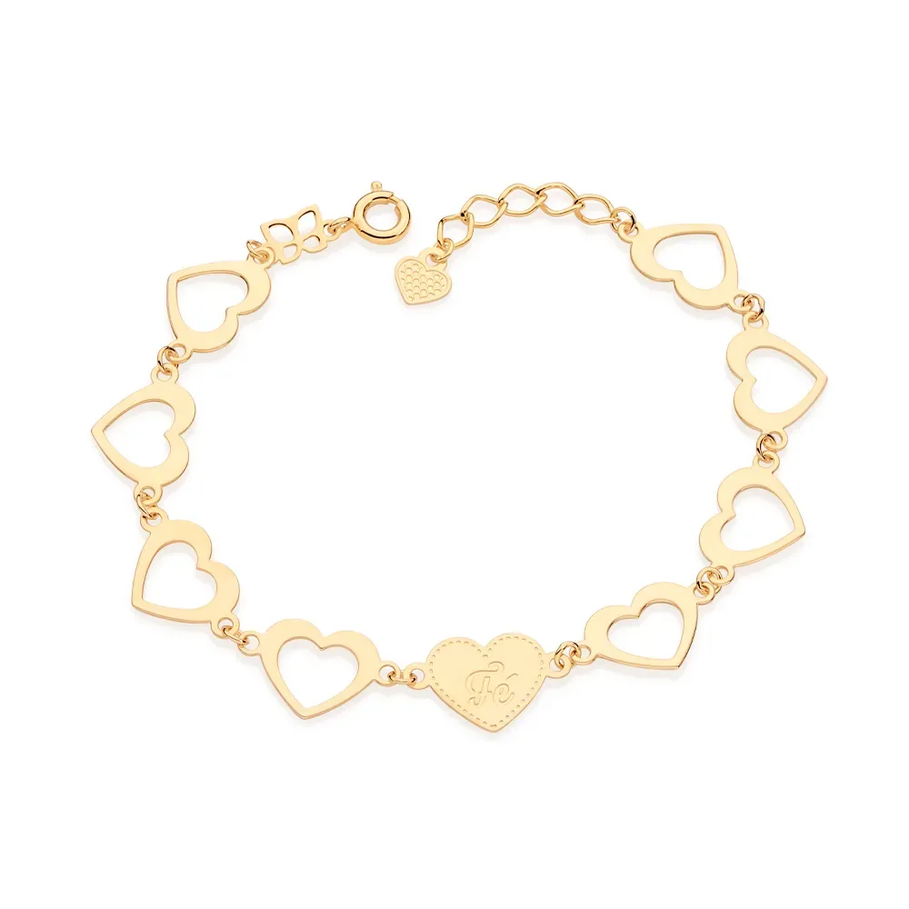 PULSEIRA BANHADA A OURO 18K TAM 19