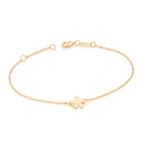 Pulseira Flor Folheada A Ouro - tam.19 552043