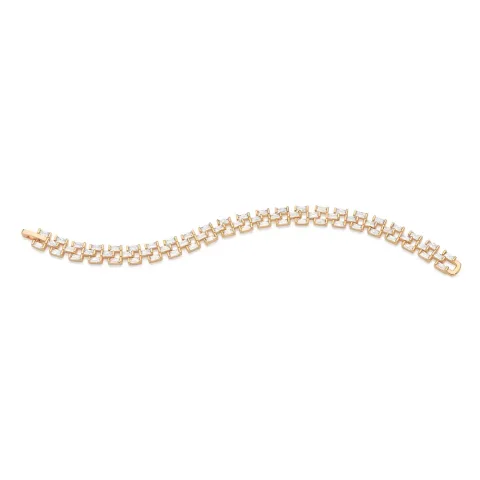 Pulseira Folheada a Ouro 18k Com Zircônias - Tam.17 552138