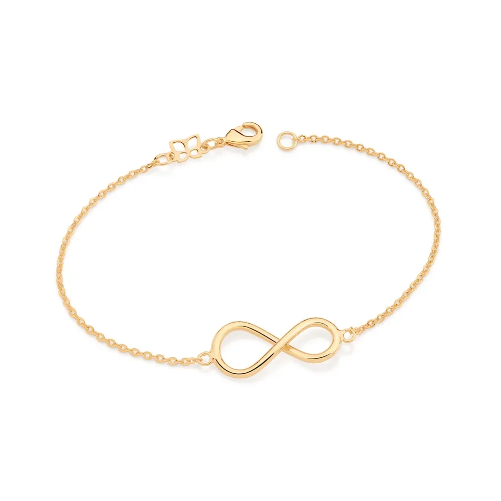 Pulseira Infinito Folheada a Ouro 18k - Tam.19 55171