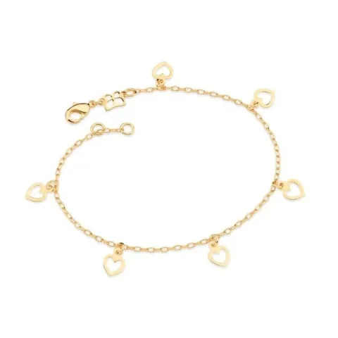 Pulseira Rommanel Corações Pendurados - 552008