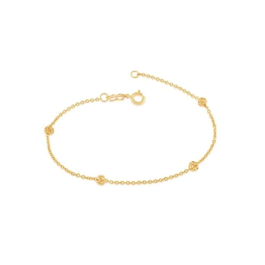 Pulseira Rommanel Fio Cadeado Com Globos Vazados 550488
